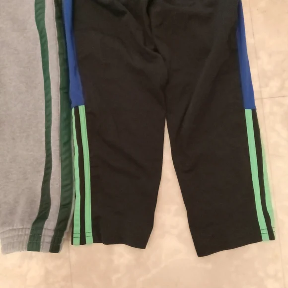Adidas boys joggers sweatpants atathletic pants bundle size 7 black gray blue - Picture 8 of 11